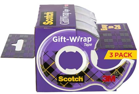 Scotch 19 mm x 16.5 m Gift Wrap Tape 3 Dispenser