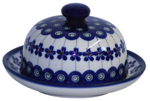 Bunzlauer Keramik 111 – Quesera (/mantequilla Campana para Roll Mantequilla Ø 14,0 cm decorada 166 a