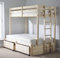 STRICTLY BEDS&BUNKS Duke Triple Sleeper Bunk Bed, 4ft 6 Double + 3ft Single