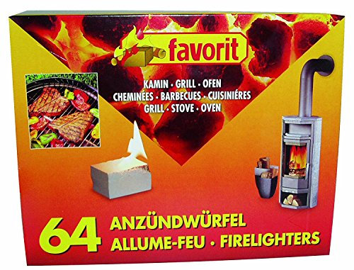 8 Packungen Favorit Anzündwürfel 64 Stück Kohleanzünder