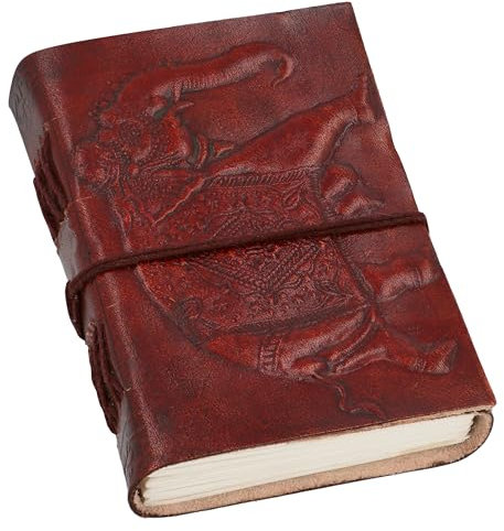 Gusti Buch Leder - Mary-Ann Notizbuch Tagebuch Skizzenbuch Poesiealbum DIN B7 Braun