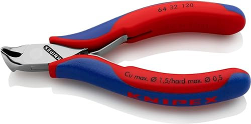 KNIPEX Elektronik-Vornschneider mit Mehrkomponenten-Hüllen 120 mm, 64 32 120