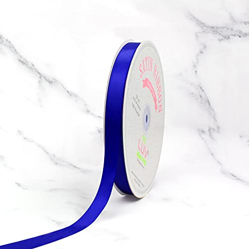 Creative Ideas PSF0508-350 Solid Satin Ribbon, Royal Blue, 5/8 x 100 yd