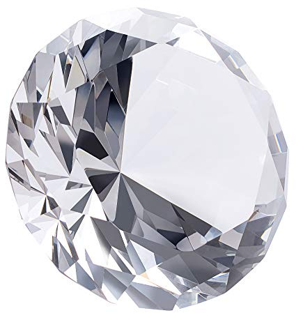 LONGWIN 100mm(3.9) Crystal Diamond Paperweight Nail Dispaly Prop Wedding Favor Centerpieces Home Decor(Clear)