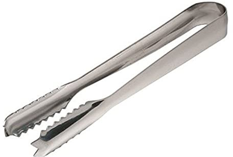 Genware NEV-62503 Ice Tong, Stainless Steel, 7