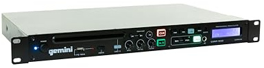 Gemini Sound CDMP-1500 19 Inch Professional/Home Anti Shock Audio Rackmount Single Disc Drive Mountable CD MP3 USB Media Music Player System Input with Remote