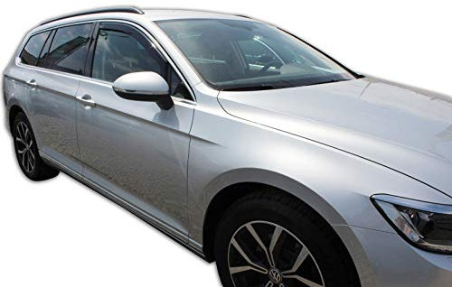J&J AUTOMOTIVE | Windabweiser Passend Für Passat B8 Limousine/Kombi 2014-2023, Heko Regenabweiser, Getönt, Set 2-Teilig, Vorne, Aerodynamisch
