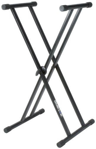 QUIK LOK - T/20 BK SUPPORTO TASTIERA A X Supporto Regolabile per Tastiera a Livello Singolo, con Telaio Doppio, Dotato di Sistema di Bloccaggio e Regolazione Dino-Bite, Colore Nero