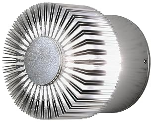 Konstsmide Monza 7900-310 vägglampa HighPowerLED/B: 9 cm D: 8 cm H: 9 cm/1 x 3 W/IP44/aluminium/silvergrå