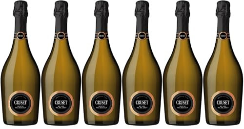 CRUSET - Vin Mousseux Extra-Dry - Blanc de Blancs - Origine : France (6 x 0.75 l)