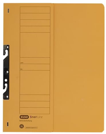 Elba Einhakhefter A4 aus Karton, 1/2 Vorderdeckel, Amtsheftung, gelb, 50 Stück