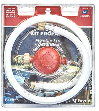 Favex - Kit Parasol Chauffant propane - Flex. 1,5m 10 ans + dét. Propane