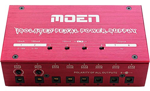 MoenFX MISO-8 Guitar Effects Pedal Power Supply with 8 Isolated Outs