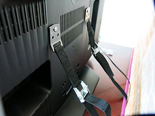FitFabHome TV & Furniture Anti-Tip Safety Straps | Premium Metal Parts | Mounting Hardware Included | Baby-Proof and Earthquake-Proof from Tipping