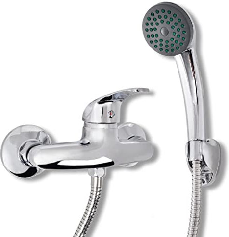 vidaXL Kit de Robinet de Douche Chrome Mitigeur Cuisine Salle de Bains Bassin