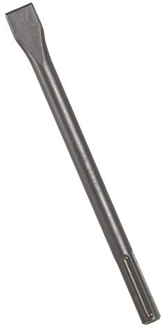 BOSCH HS1911 1 In. x 12 In. Flat Chisel SDS-Max Hammer Steel Ideal for Applications in Concrete Removal, Hard Surface Break-Up