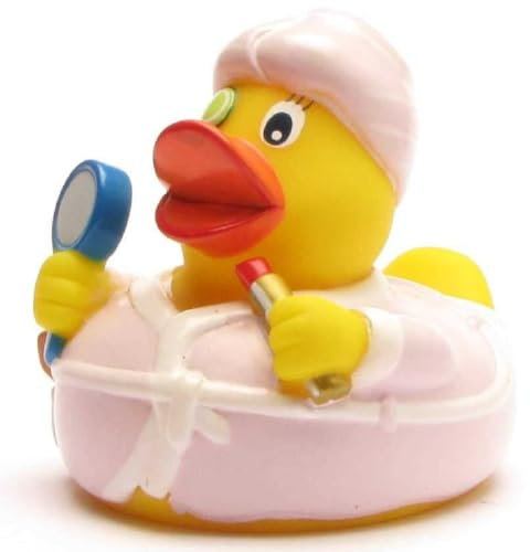 Duckshop I Canard de bain bien-être I Canard cosmétique I Beauté - L : 7,5 cm - avec porte-clés canard inclus dans le set I Cadeau pour femmes