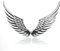 EQLEF Stickers 3D Ailes Métalliques Autocollant Métal Auto Accessoires pour Voiture (1 Paire) (Argent)