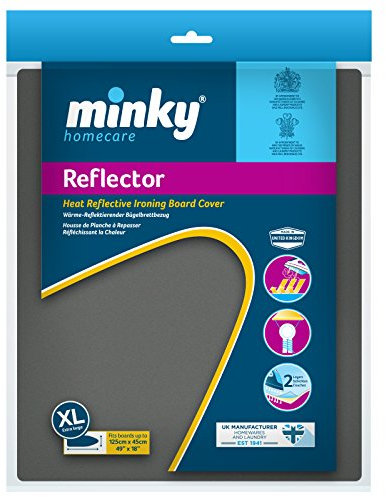 Minky Reflector Ironing Board Cover (122cm x 38cm) Grey