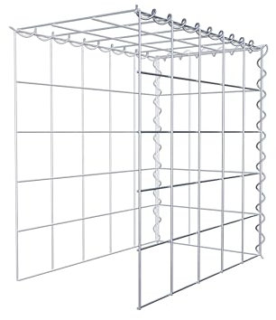GABIONA Cesta para piedra (rectangular, malla de 10 x 10 cm, profundidad de 30 cm, cesta de cultivo tipo 4, cierre de espiral, galvanizada (50 x 50 x 30 cm)