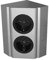 Ecksteckdose 2fach Steckdosenelement Alu-metallic