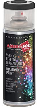 AMBRO-SOL, Pintura Spray Metalizada, Efecto Perlado, Color Negro, 400 ml