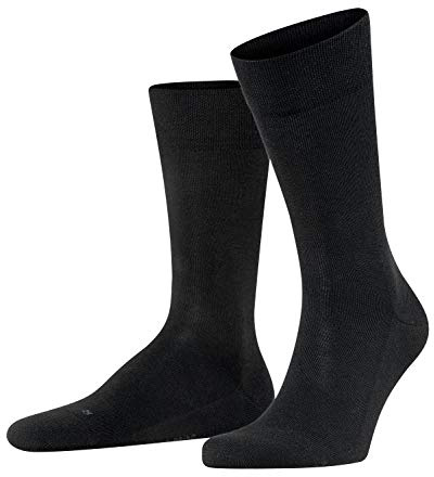 FALKE Herren Socken Sensitive London, Baumwolle, 1 Paar, Schwarz (Black 3000), 39-42