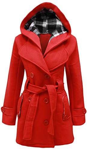 MyMixTrendz - Cappotto - Basic - Donna rosso Small