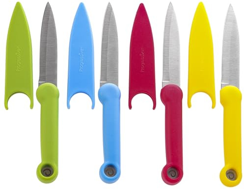 PREPWORKS 4-Piece Paring Knives Set – Sharp, Stainless Steel Blades for Precise Cutting, Ergonomic Handles, BPA-Free