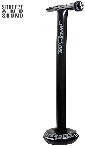 W WIDMANN MILANO Party Fashion 04817 - Aufblasbares Standmikrofon, circa 116 cm, Musiker, Sänger, Karneval, Mottoparty