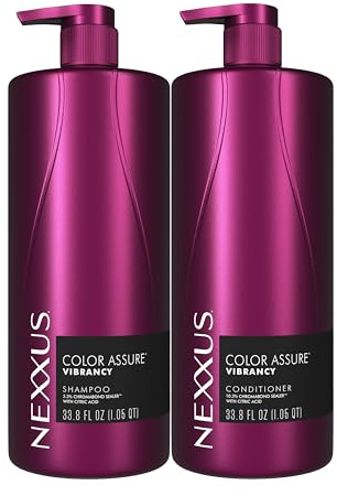 Nexxus Color Assure Shampoo and Conditioner for Color Treated Hair Color Assure Enhance Color Vibrancy for Up to 40 Washes 33.8 oz, 2 Count