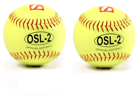 BARNETT OSL-2 Balle de Softball compétition, 12'', Jaune, 2 pièce