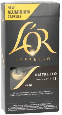 L'OR Espresso - Café Ristretto Intensidad 11-100 cápsulas de aluminio compatibles con máquinas Nespresso (10 Paquetes de 10 cápsulas)