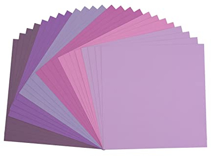 Cartoncino Florence Testurizzata - Materiali per Biglietti Colorati 30,5 x 30,5 cm - Viola - 24 Fogli - Carta Colorata per Scrapbooking, Biglietti, Fustellatura e Progetti con la Carta - 216 gsm
