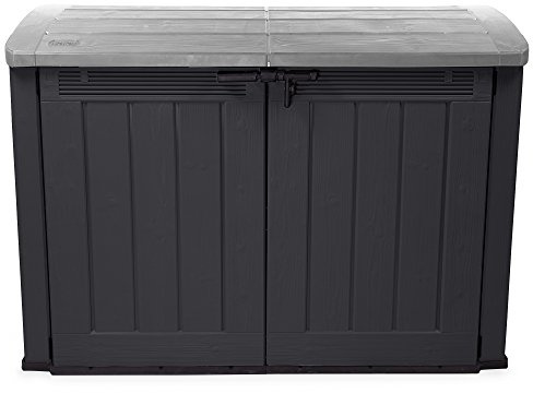 Ondis24, Contenitore universale per spazzatura, garage bicicletta, deposito, colore: grigio antracite, 2.000 l
