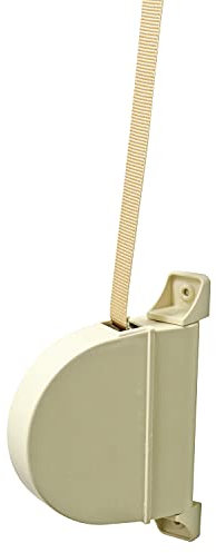 Amig - Surface-Mounted Belt Winder for Roller Shutters | Plastic Rewinder | With 20 mm Wide Black and White Mottled Webbing | White Housing | Dimensions: 3.5 x 17.4 x 12.5 cm