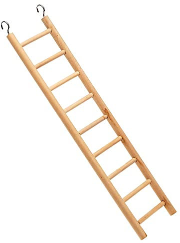 Ferplast Échelle à Oiseaux, Accessoires Cages Oiseaux, Echelle Perruches, Perroquets en Bois, 8,9 x 1,1 x h 37 cm.