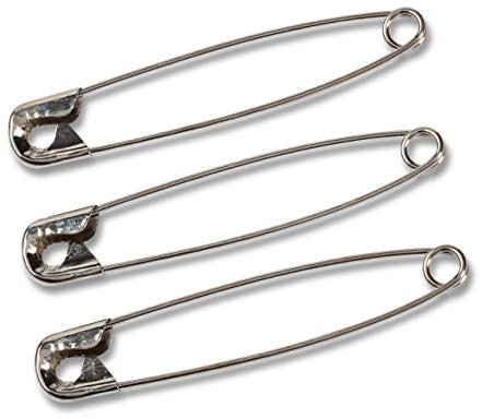 Prym Sicherheitsnadeln, 57mm, silberfarbig, 12 Stück, Stahl