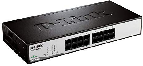 D-Link DES-1016D 16-Port Fast Ethernet Switch (10/100 Mbit/s-Anschlüsse, bis zu 200 Mbit/s im Full-Duplex-Modus)