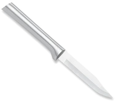 Rada Cutlery Regular Paring Knife (R101), 3.25 Stainless Steel Blade, Silver Handle, Pack of 2