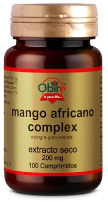 Obire | Mango Africano 200 mg | 100 Comprimidos | Bote para 1 Mes | Bienestar General y Líquidos