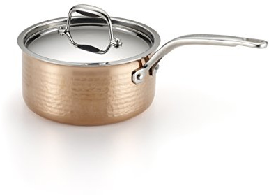 Martellata Copper 2-Quart Covered Saucepan
