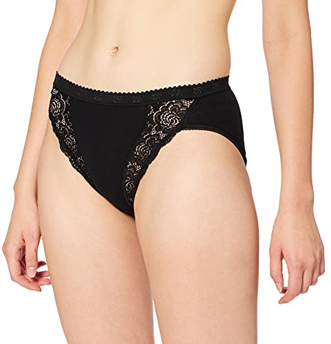 Sloggi Chic Tai 4p, Slip Donna, Nero (Black), 48