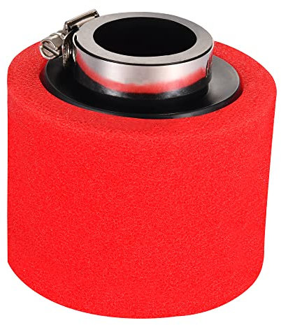 GOOFIT Filtro Aire Esponja Moto 39mm Vertical Universal Pit Bike reemplazo para 49cc 50cc 70cc 90cc 110cc 125cc Motocross Pocket Bike Scooter Quad Rojo
