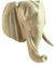 Décopatch MA024O Träger M aus Pappmaché, Trophée Elefant, 35 x 31 x 17 cm, zum Verzieren und Aufhängen, Kartonbraun