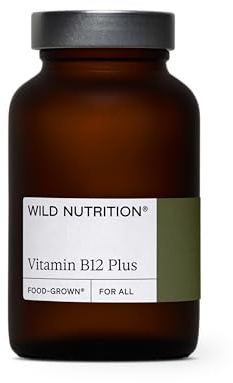 WILD NUTRITION Food-Grown Vitamin B12 Plus | Vitamin B12 Supplement with Beetroot Powder to Support Nervous System, Energy Levels & Energy Metabolism | 30 Capsules (Original)