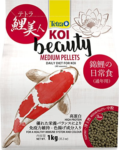 Tetra KOI Beauty Medium (Premium-Hauptfutter für Gesundheit und Farbenpracht, geeignet für größere Koi ab 20 cm), 4 L Beutel, 1er Pack (1 x 4 ml)