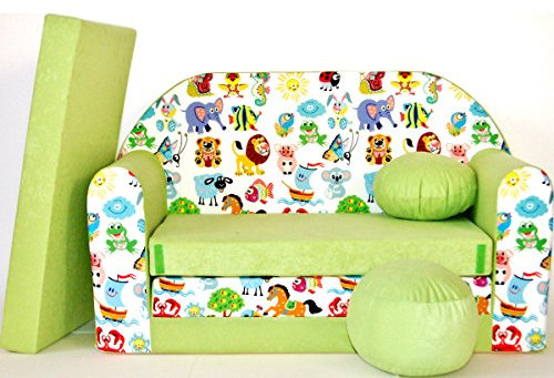 Kindersofa Spielsofa Minicouch aus Schaum Kindersessel Kissen Matratze Farbwahl (59)