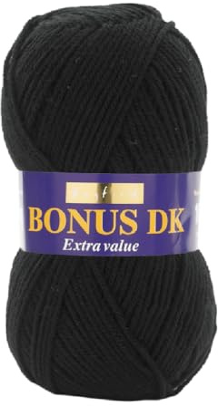 Sirdar Hayfield Bonus DK Double Knitting, Black (965), 100g
