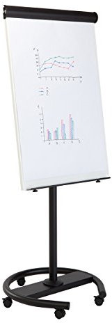 Bi-Office 2-in-1 umwandelbares mobiles Flipchart, schwarz